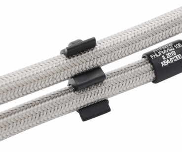Stahlflexleitung Halter Clips schwarz - Kopie
