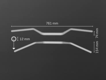 Superbike Lenker Booster 0429 28,6mm konifiziert Superbikelenker Alu